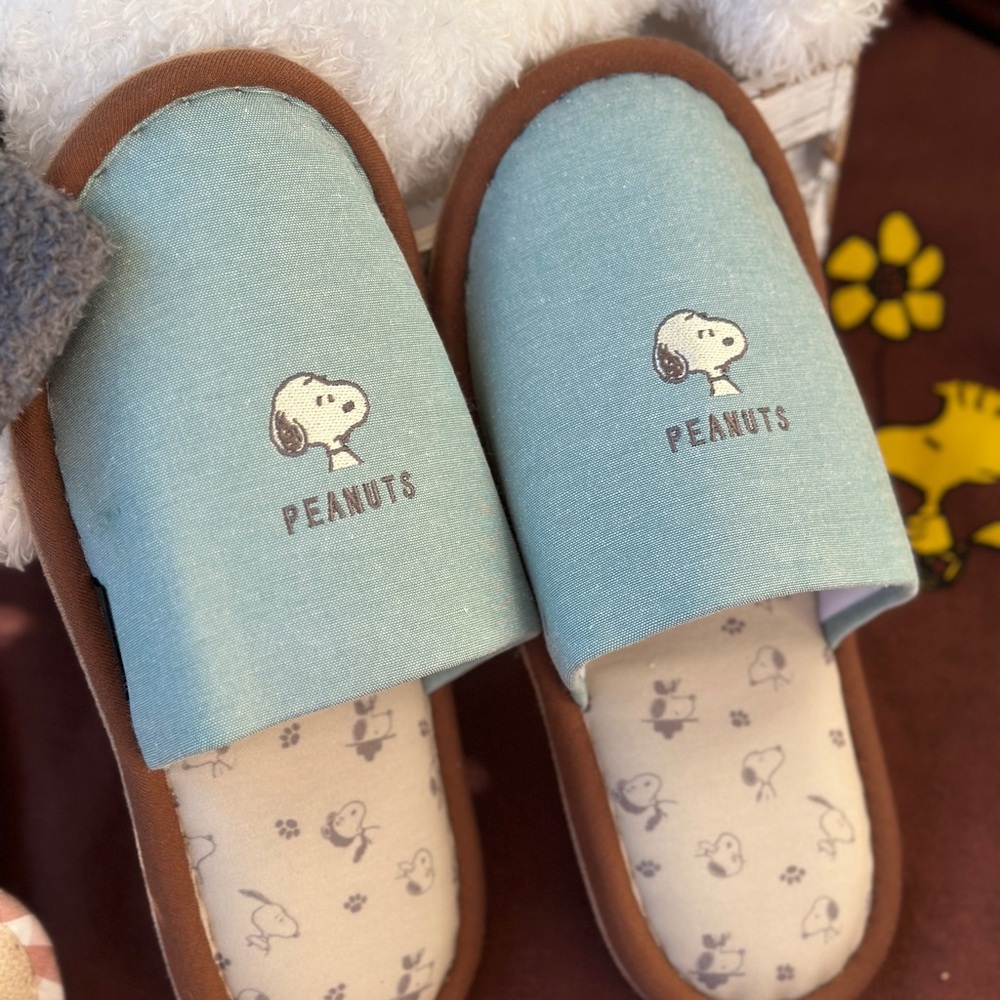 Peanuts Snoopy Slipper size M/L US adult size 9/10 blue